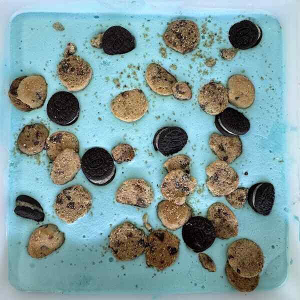 Ice cream Cookie Monster Flavor Ice cream Cookie Monster Flavor at La Michoacana de Tocumbo in Santa Fe Springs